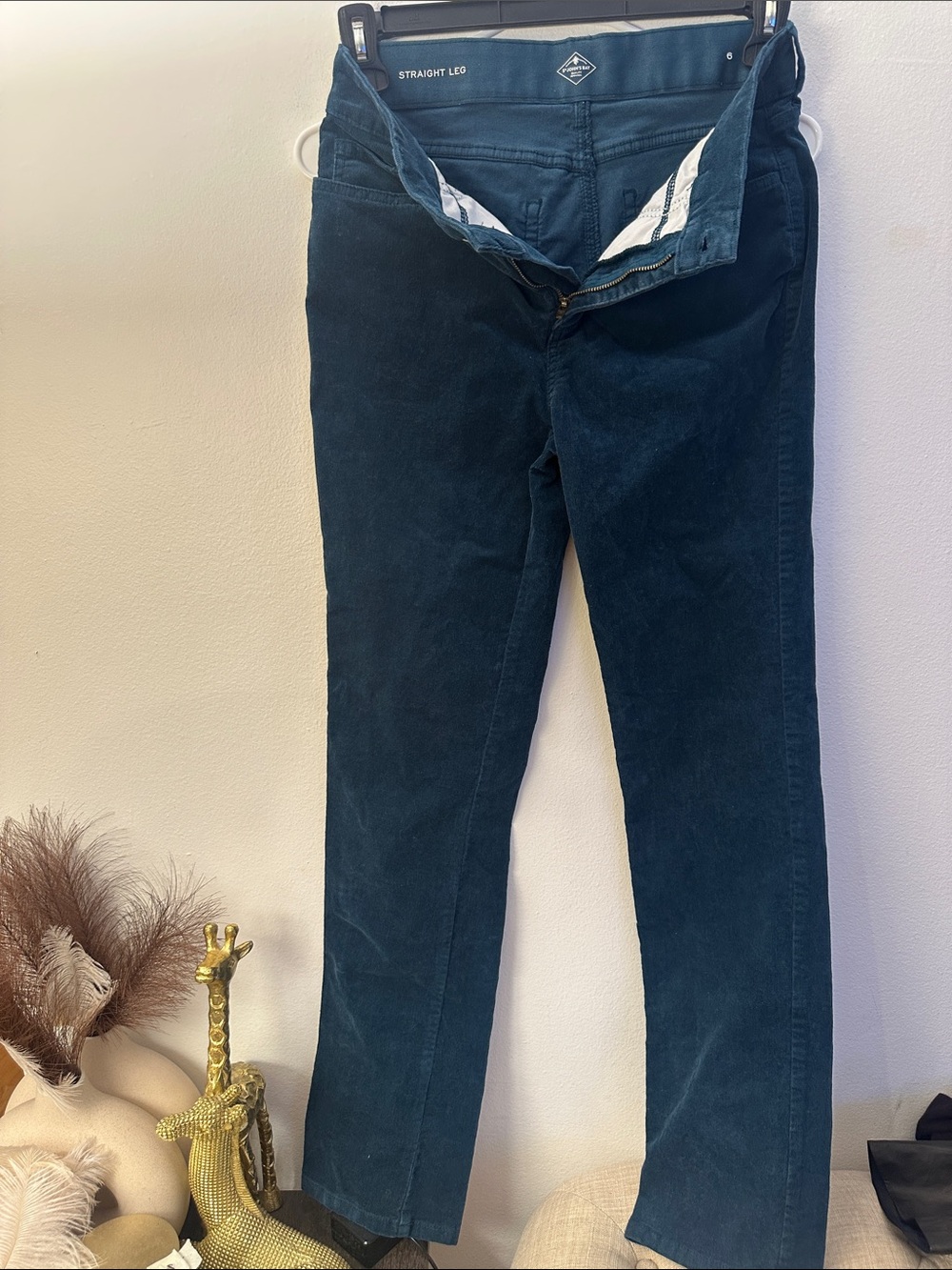 St. John's Bay Women's Straight Leg Jeans in Teal Blue - preloved